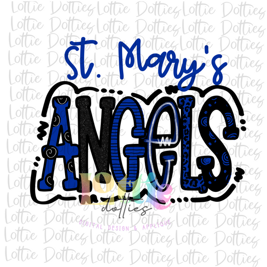 St. Mary's  Angels PNG - Angels Sublimation - Digital Download