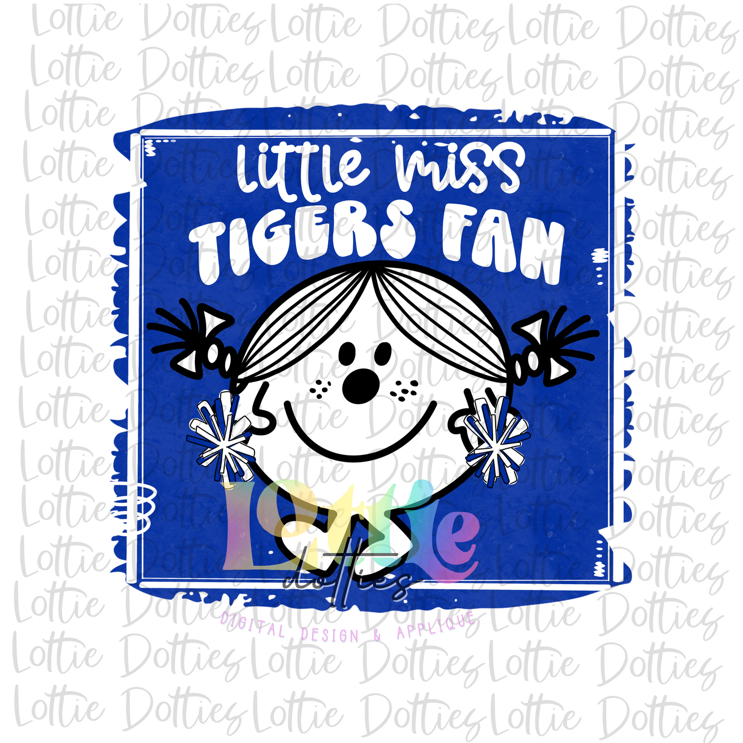 Little Miss Tigers Fan PNG - Tigers - Sublimation - Digital Download