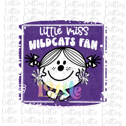 Little Miss Wildcats  Fan PNG - Wildcats  - Sublimation - Digital Download