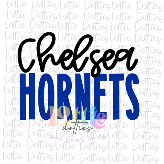 Chelsea Hornets -  PNG - Hornets -  Sublimation design - Digital Download