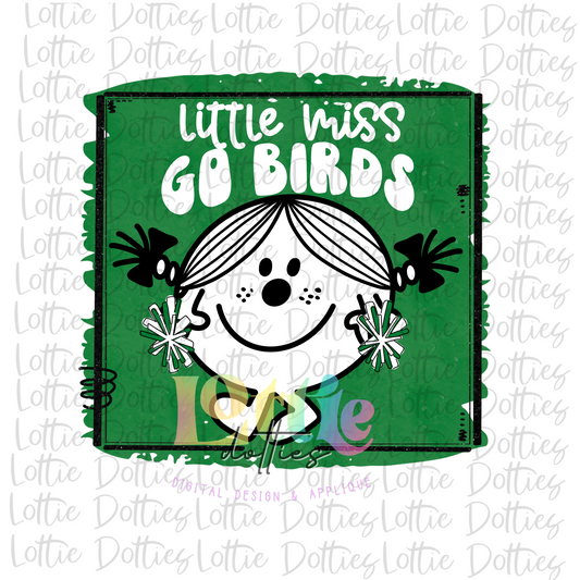 Little Miss Go Birds PNG - Go Birds Sublimation - Digital Download