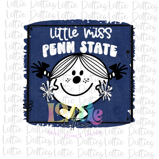 Little Miss Penn State  PNG - Penn State Sublimation - Digital Download