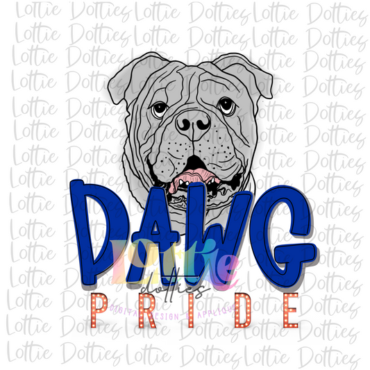 Dawg Pride PNG - Dawg Sublimation - Digital Download - Blue