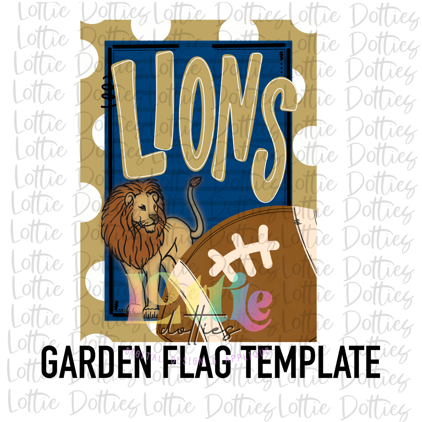 Lions Flag PNG - Lions -  Sublimation Design - Digital Download