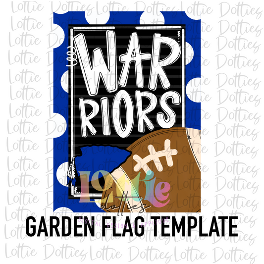 Warriors Flag Png - Mascot  Sublimation Design - Digital Download