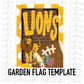 Lions Flag PNG - Lions -  Sublimation Design - Digital Download - Brown and Gold