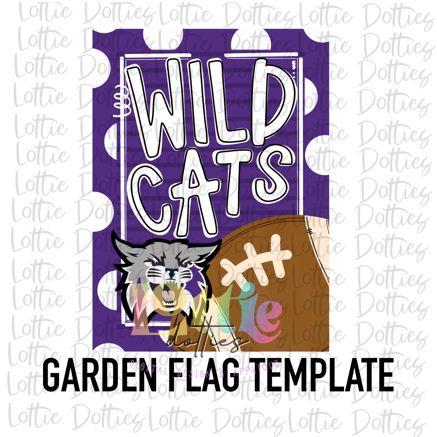 Wildcats Flag PNG - Wildcats -  Sublimation Design - Digital Download