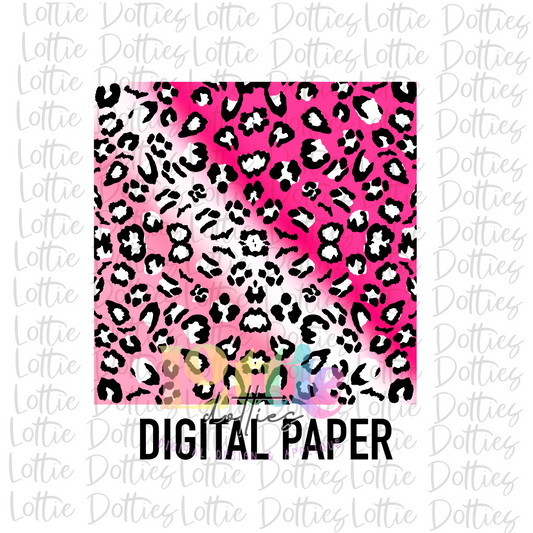 Leopard  Ombre Digital Paper - Digital Paper - Instant Download - Digital Download -