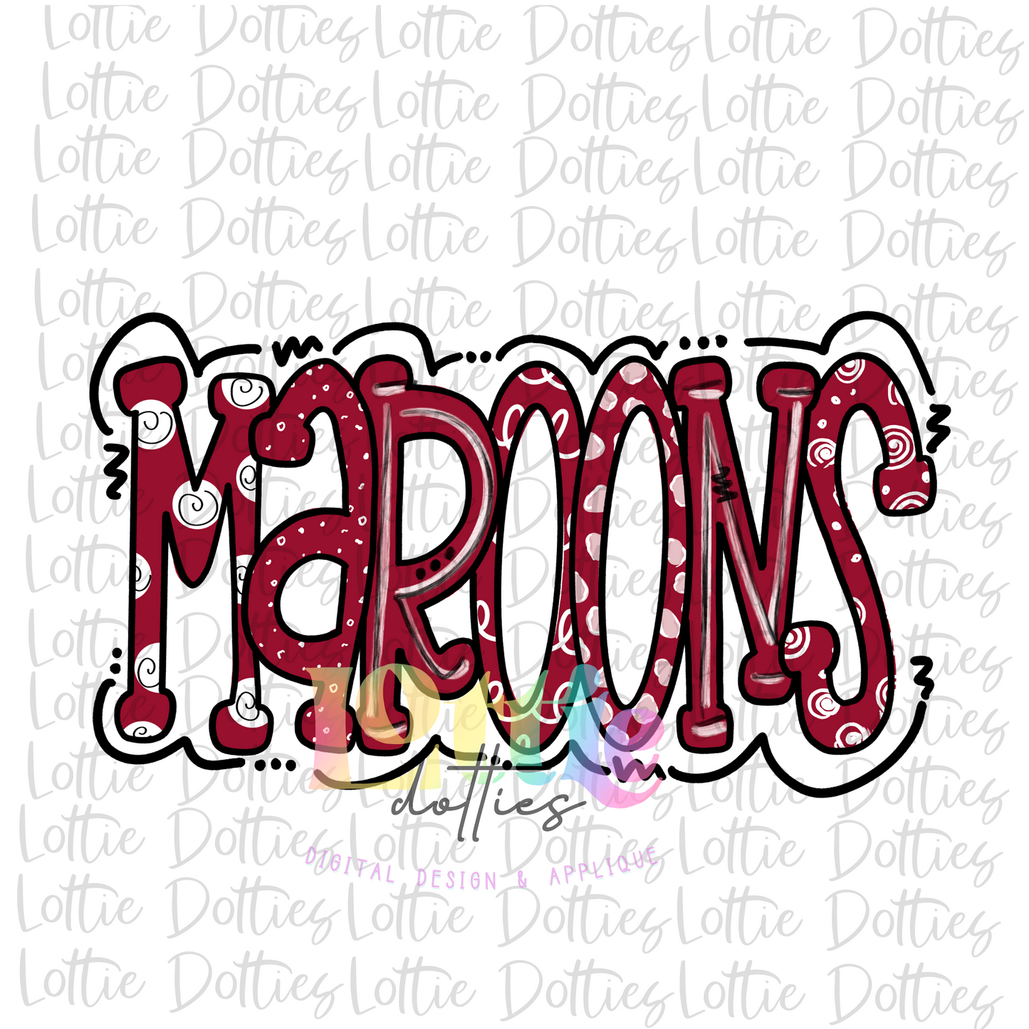 Maroons PNG - Moroons Sublimation - Digital Download