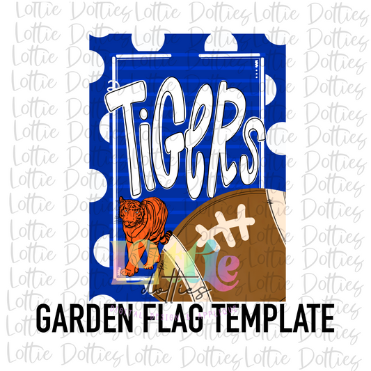 Tigers Flag - PNG - Tigers Football - Sublimation - Digital Download - Royal