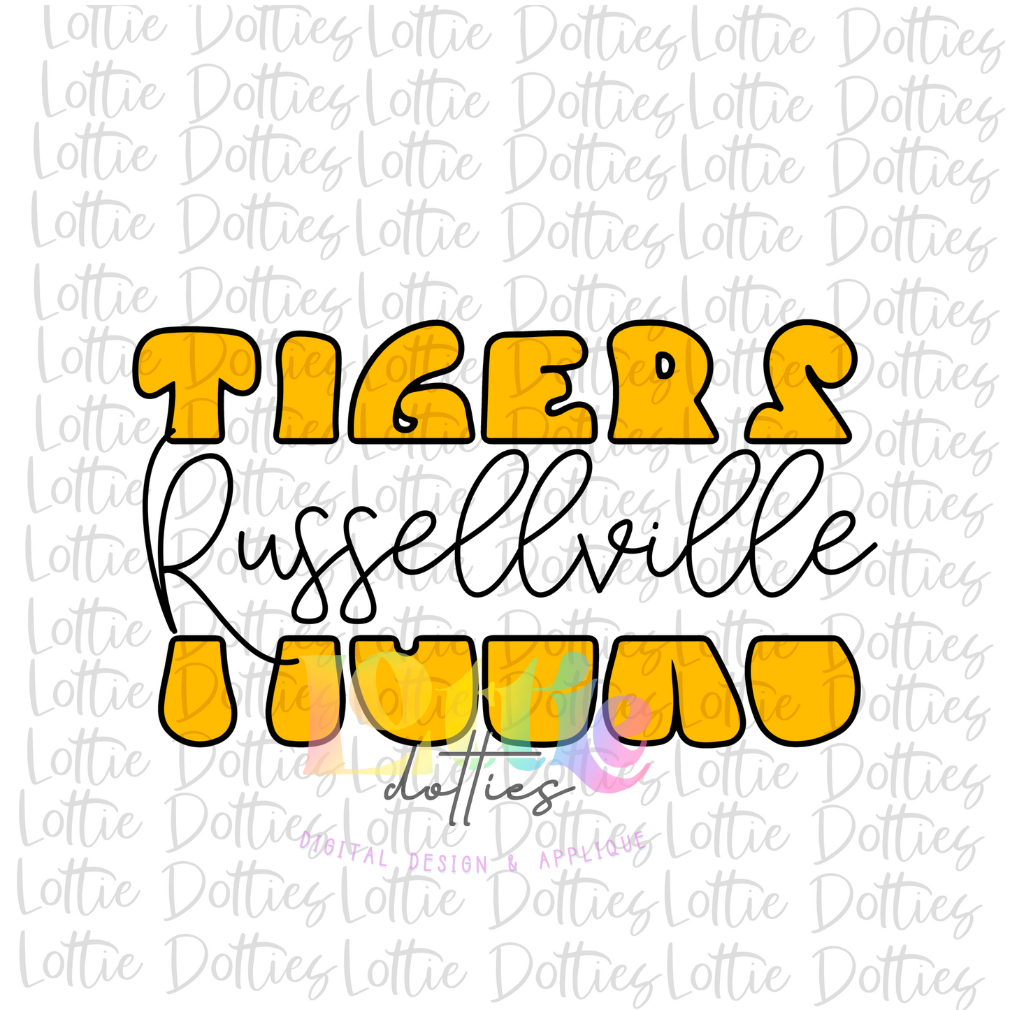 Russellville Tigers PNG - Tigers Stack -  sublimation design - Digital Download