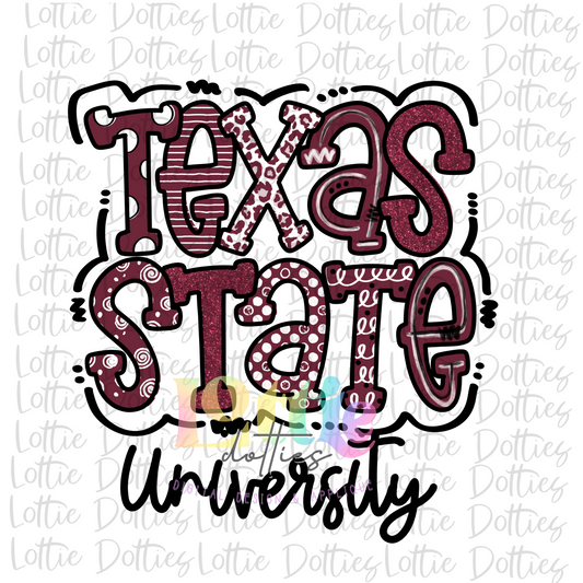 Texas State University  - PNG - Texas State - Sublimation - Digital Download