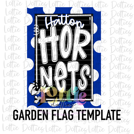 Hatton Hornets Flag PNG -  Hornets   -  sublimation design - Digital Download