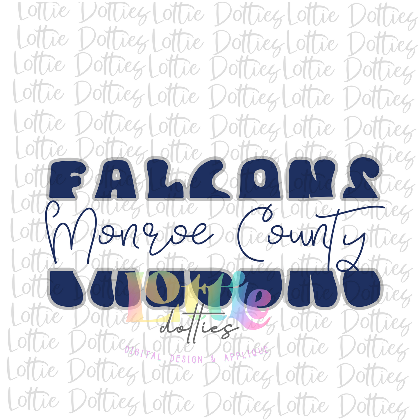 Monroe County Falcons PNG - Falcons  -  Sublimation design - Digital Download