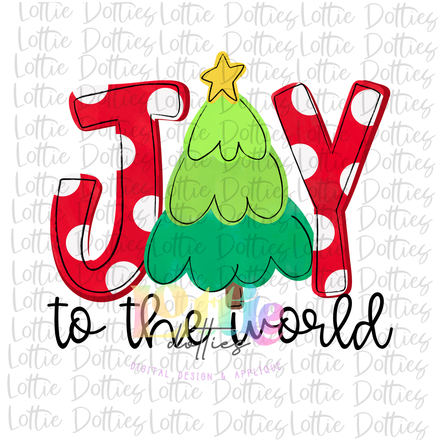 Joy Png - Tree - Christmas -Sublimation Design - Digital Download - Red