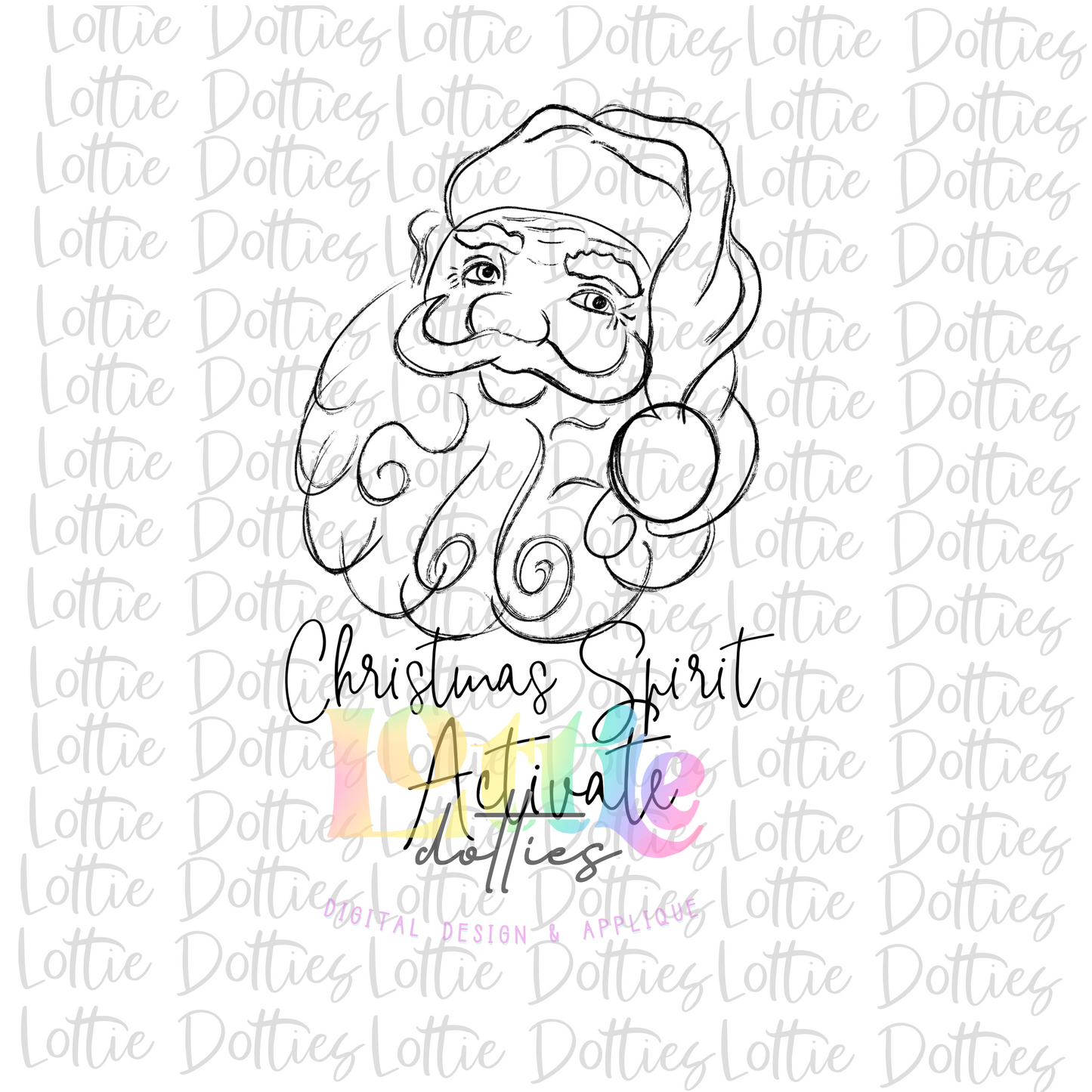 Christmas Spirit Activate Santa  Png - Christmas Spirit  - Christmas Sublimation Design - Digital Download