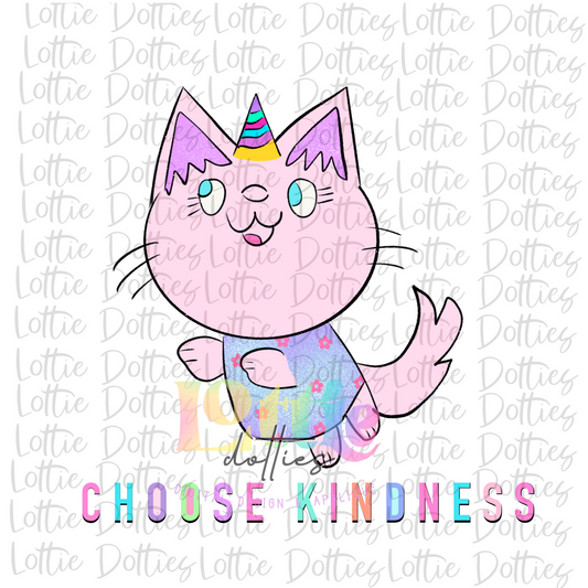 Caticorn PNG -  Choose Kindness - Sublimation - Digital Download