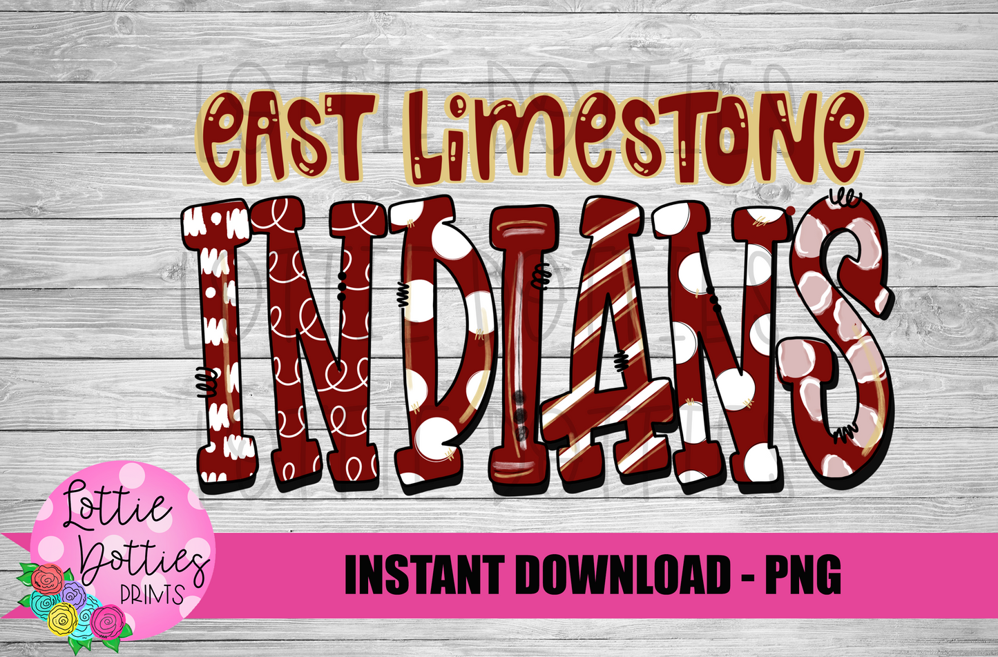 East Limestone Indians  - PNG - Indians  - Sublimation - Digital Download