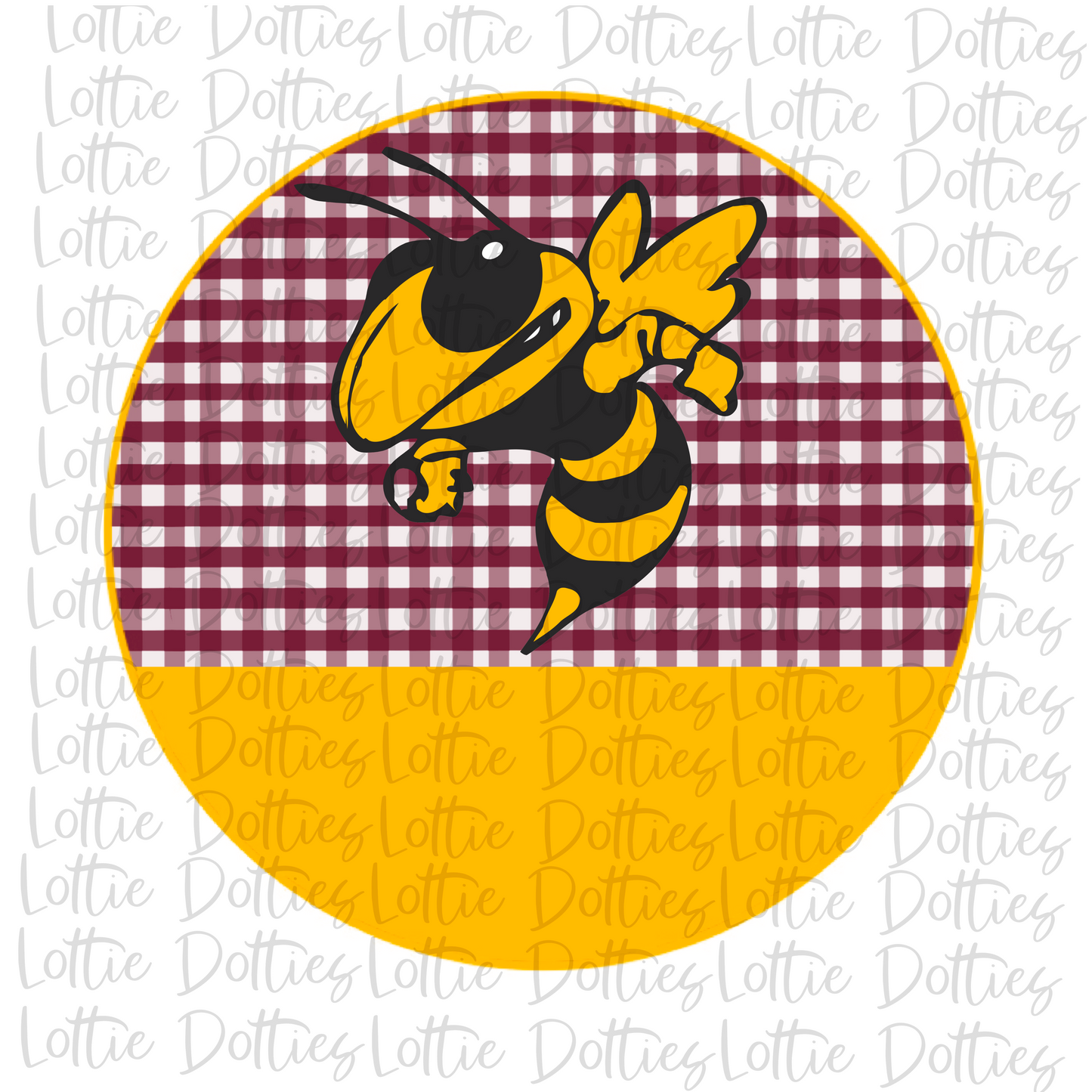 Jacket or Hornet Circle Png -  Jacket Sublimation Design - Maroon and Gold - School Spirit Design - Digital Download