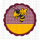 Jacket or Hornet Scallop Png -Jacket Sublimation Design - Maroon and Gold - School Spirit Design - Digital Download