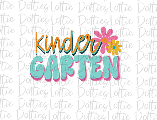 Kindergarten - PNG - Back To School - Sublimation - Digital Download