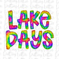 Lake Days PNG - sublimation design - Digital Download