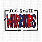 Warriors Png - Lee - Scott Warriors - Mascot  Sublimation Design - Digital Download