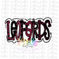 Leopards PNG - Leopards Sublimation - Digital Download - Maroon, Black and White