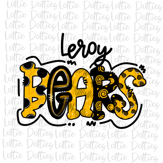 Leroy Bears PNG - Bears  sublimation design - Digital Download