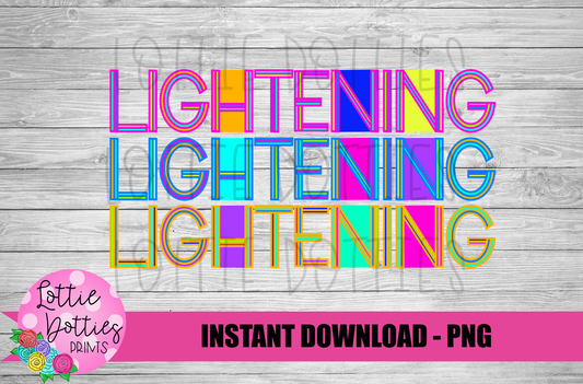 Lightening  - PNG - Lightening - Sublimation -  Digital Download