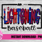 Lightening Baseball - PNG - Lightening - Sublimation - Baseball - Digital Download