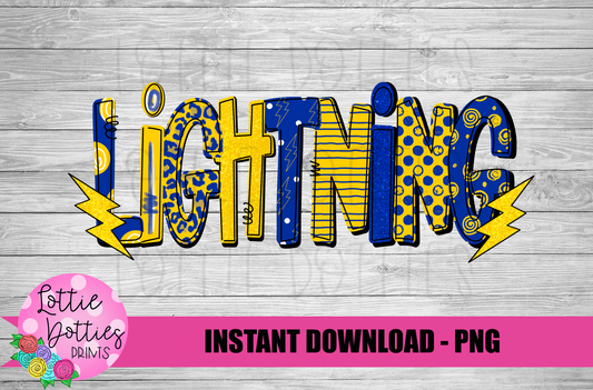 Lightning PNG - Lightning - Digital Download - Mascot