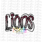 Lions PNG - Lions -  Sublimation Design - Digital Download - Maroon and Black ombre