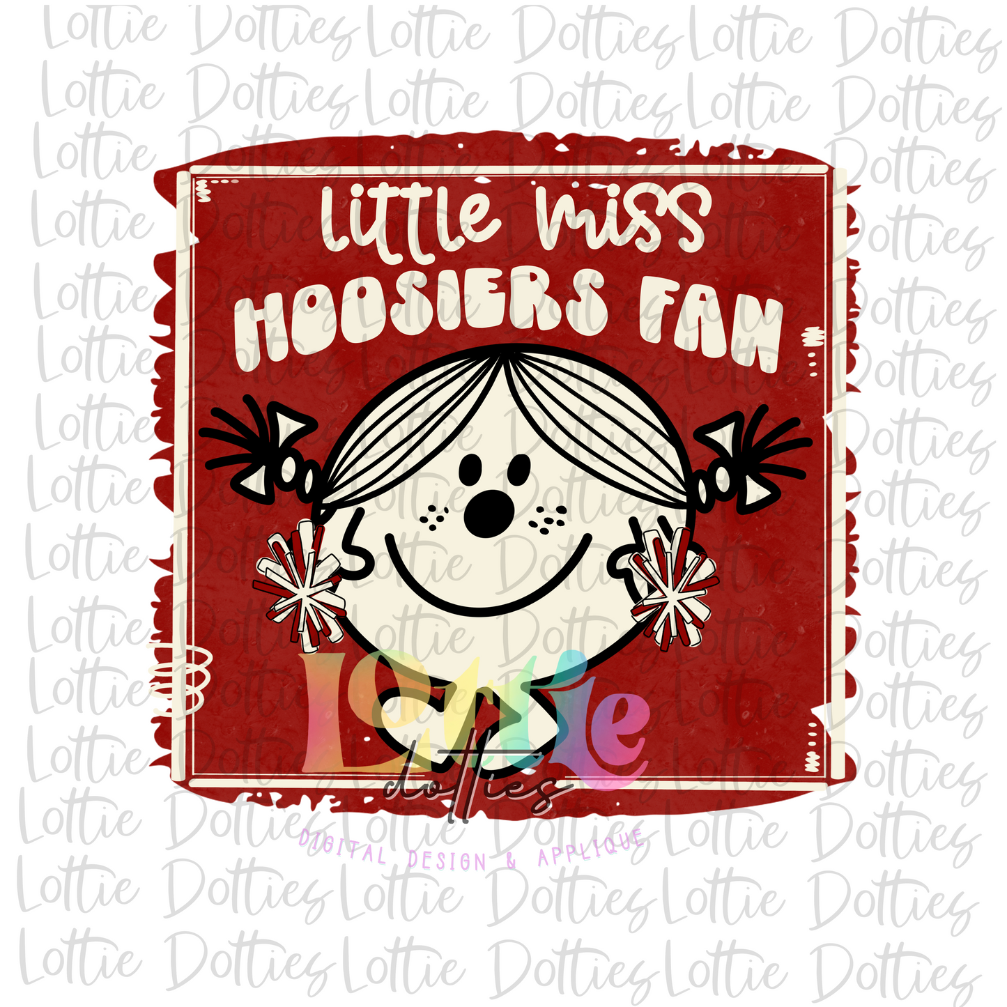 Little Miss Hoosiers Fan PNG - Hoosiers Fan Sublimation - Digital Download