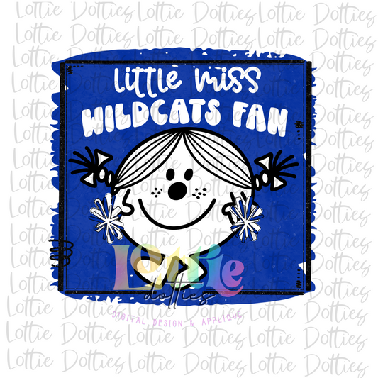 Little Miss Wildcat Fan - PNG - Wildcats Sublimation - Digital Download