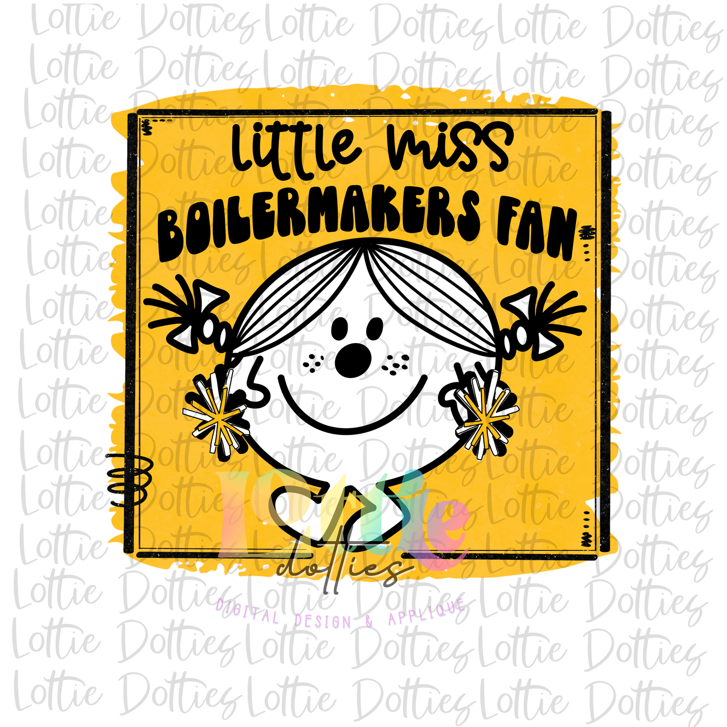 Little Miss Boilermakers Fan PNG - Boilermakers Fan Sublimation - Digital Download