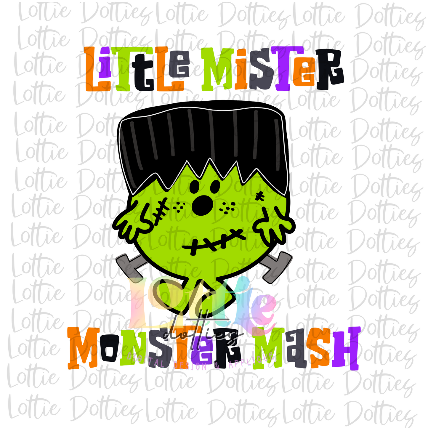 Little Mister Monster Mash - PNG - Halloween Sublimation -Digital Download