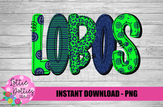 LOBOS - Baseball - PNG - LOBOS - Sublimation- Digital Download