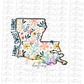 Louisiana Png -Louisiana Home Sweet Home  Sublimation design - Digital Download - Floral