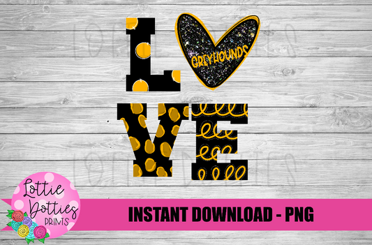Love Greyhounds  Png - Sublimation Design- Greyhounds  Sublimation- Digital Download