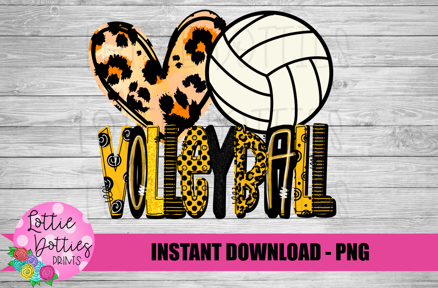 Love Volleyball PNG - Volleyball Png - Digital Download