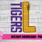 L-TIGERS PNG- TIGERS SUBLIMATION - DIGITAL DOWNLOAD