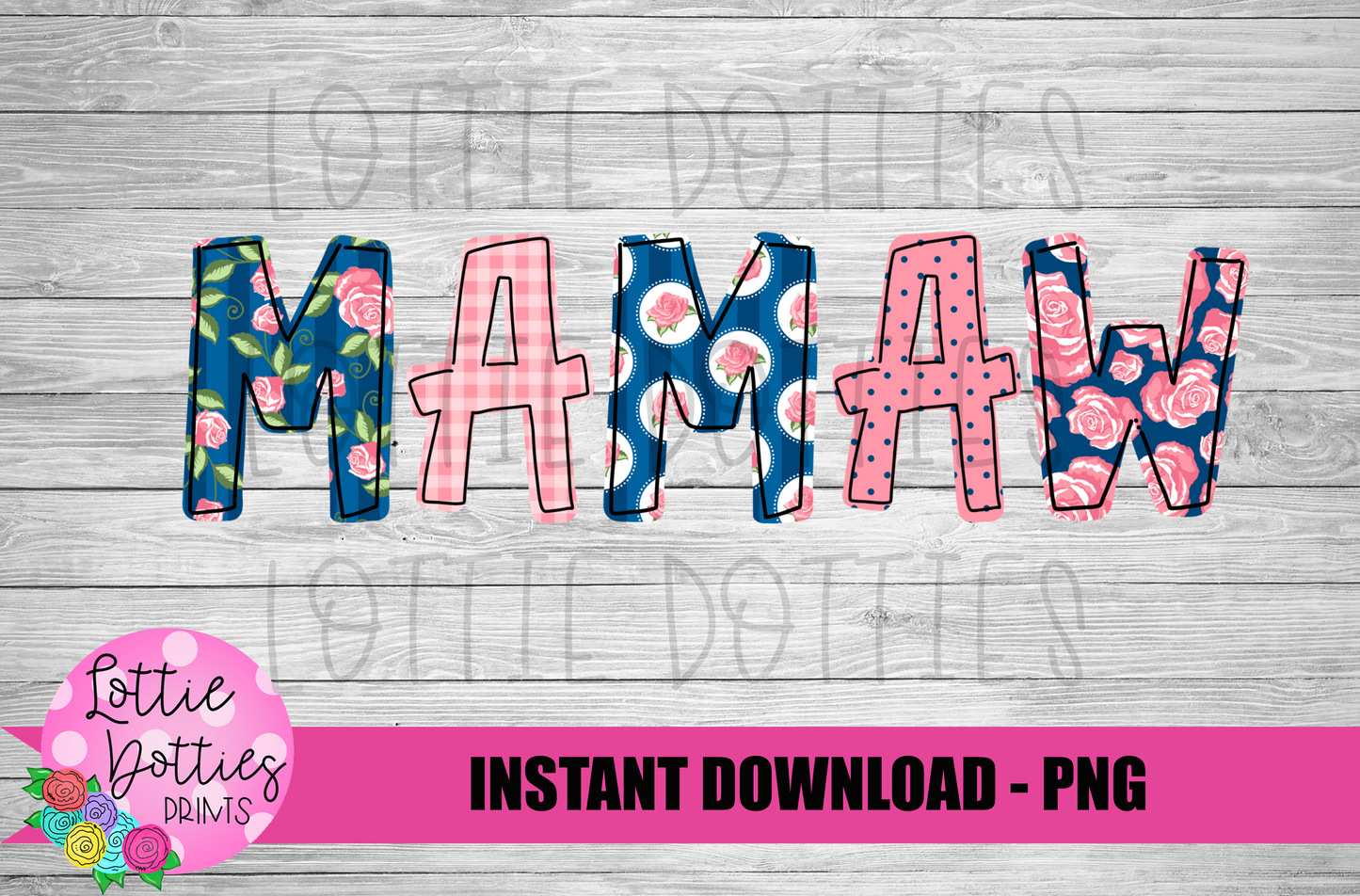 Mamaw Png - Sublimation File - Instant Download - Digital Download - Floral  Print