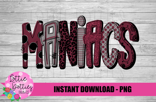 Maniacs PNG - Mississippi Maniacs - Sublimation - Digital Download