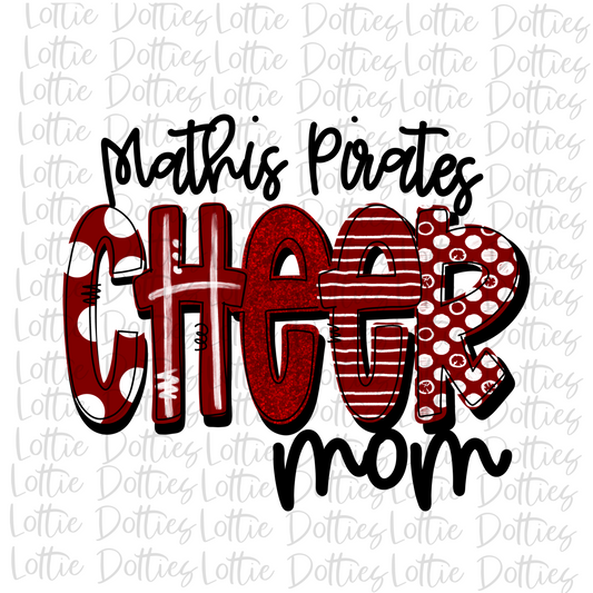 Mathis Pirates Cheer Mom Png - Cheer Mom Sublimation Design - Digital Download