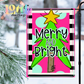 Merry and Bright PNG - Christmas Flag - Sublimation - Digital Download