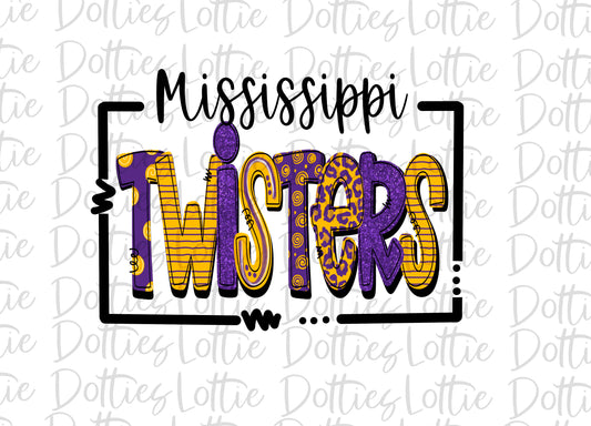 Mississippi Twisters - PNG - Sublimation - Digital Download