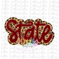 Mississippi State Png  - MS Sublimation -  Digital Download - Leopard and Maroon