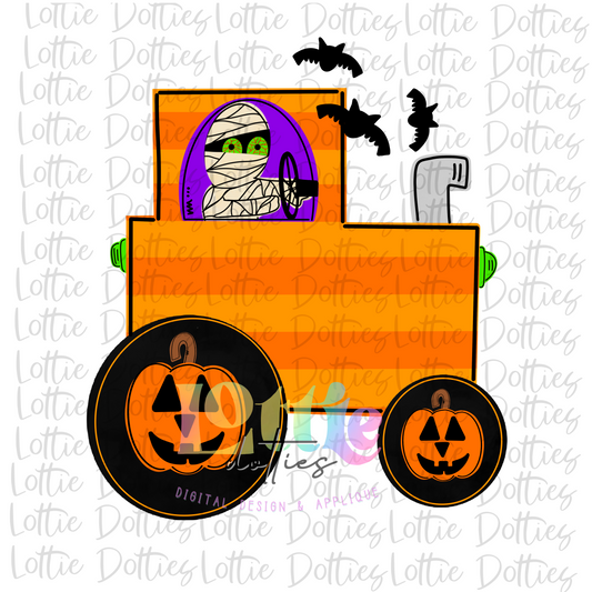 Halloween Tractor Png - Mummy - Png - Halloween Sublimation Design- Digital Download