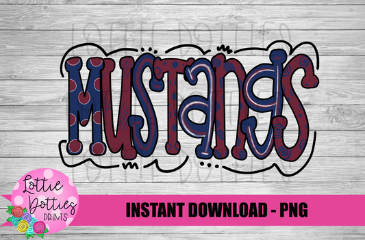 Mustangs PNG - Mustangs -  sublimation design - Digital Download